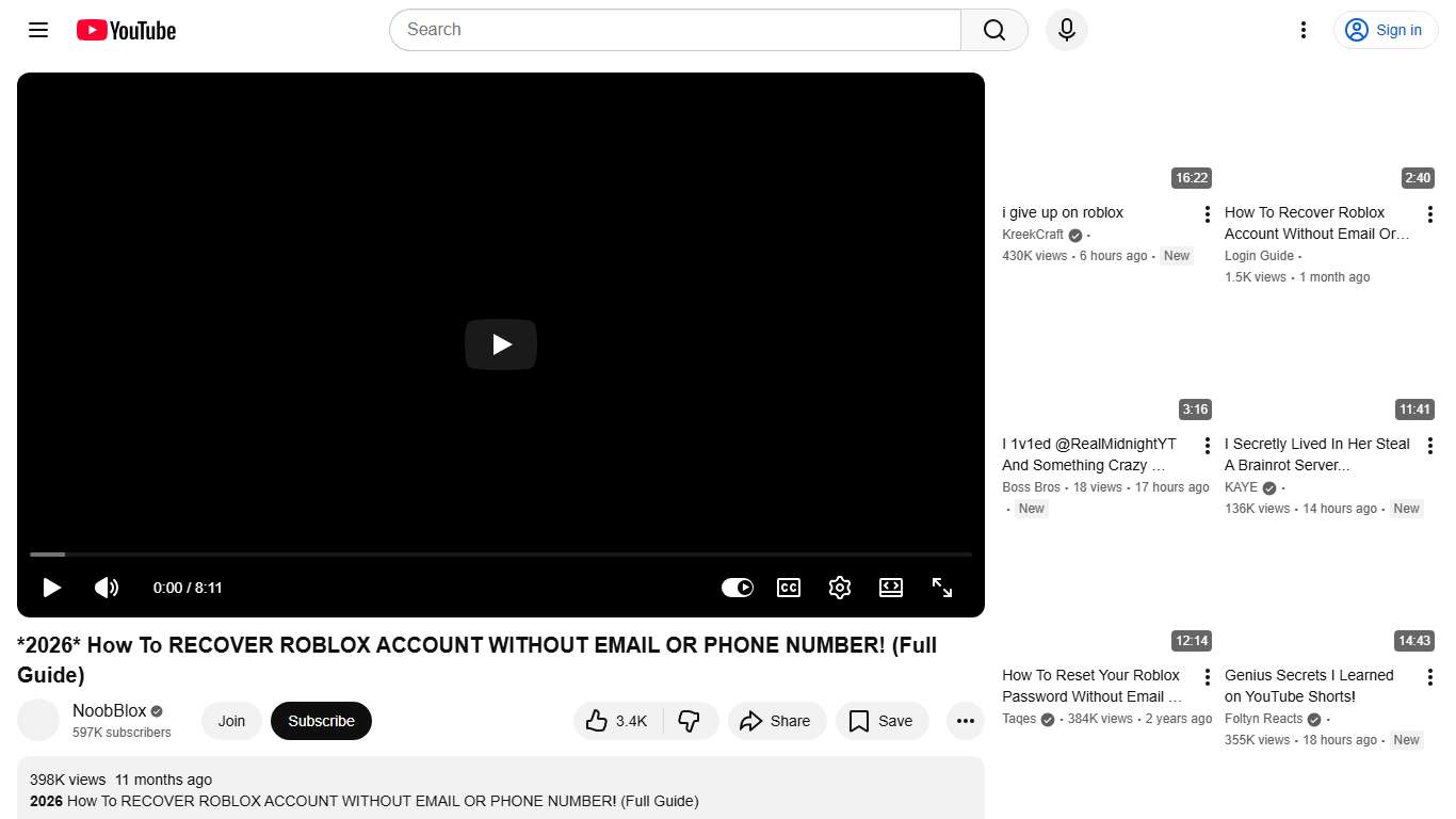 *2026* How To RECOVER ROBLOX ACCOUNT WITHOUT EMAIL OR PHONE NUMBER! (Full Guide) - YouTube